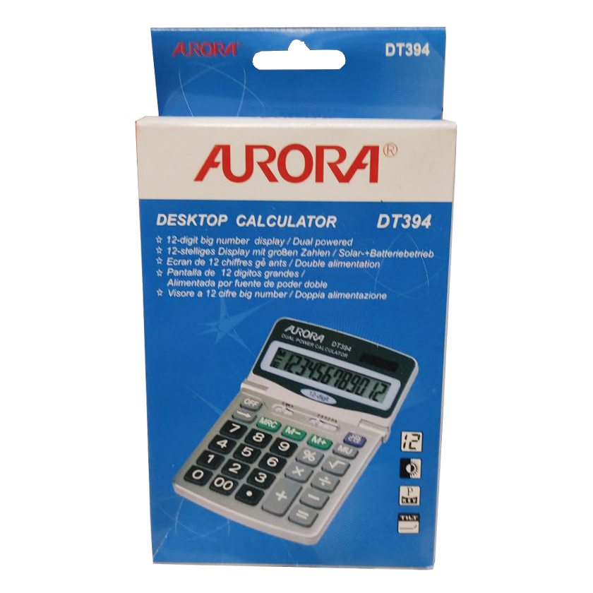 ماشین حساب رومیزی آرورا مدل DT394