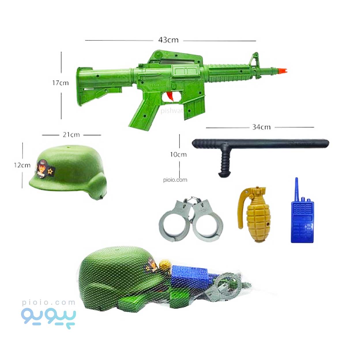 ست تفنگ اسباب بازی پلیسی تک و عمده