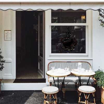 تابلو ال ای دی آیاز طرح کافه کد 247