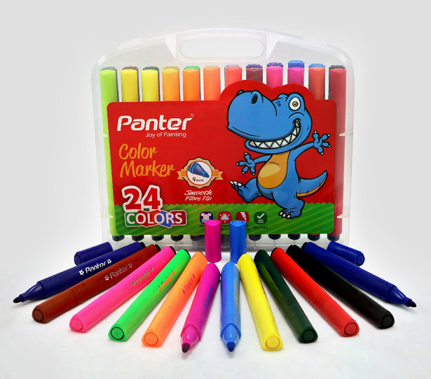 ماژیک نقاشی 24 رنگ جعبه طلقی پنتر 24-541