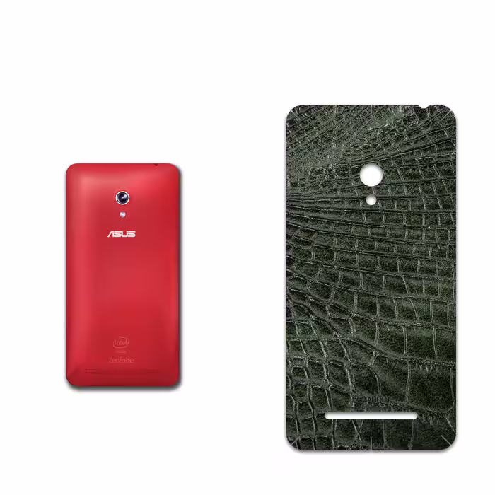 برچسب پوششی ماهوت مدل Green-Crocodile-Leather مناسب برای گوشی موبایل ایسوس Zenfone 5