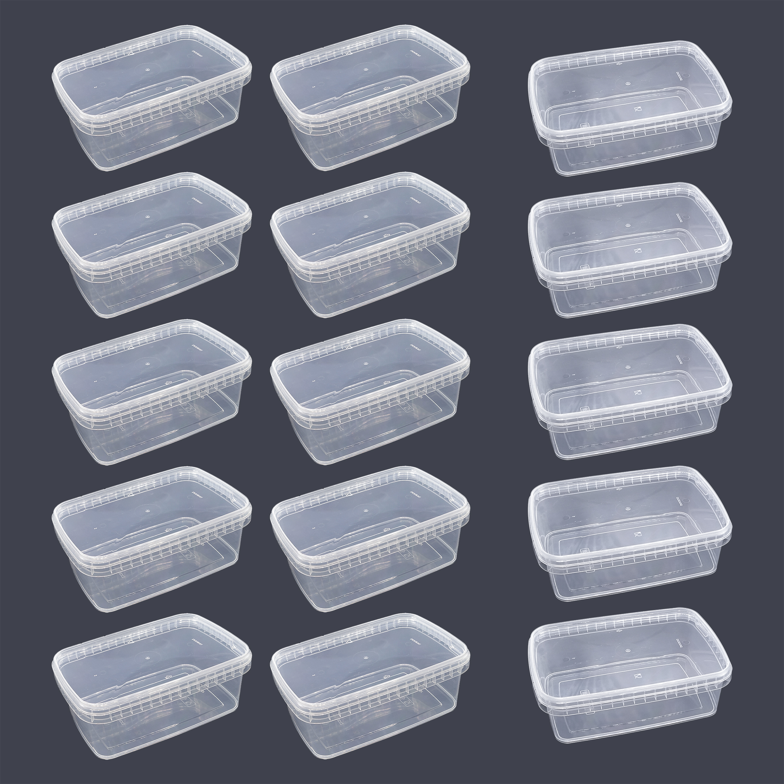 ظرف نگهدارنده مدل فریزری و مایکروویوی کد 1200cc-1500cc بسته 15 عددی