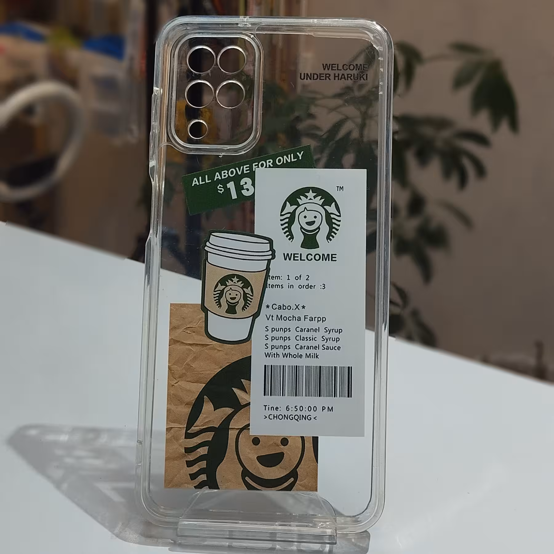 کاور طرح دار شفاف اورجینال اصلی مناسب برای گوشی سامسونگ A12