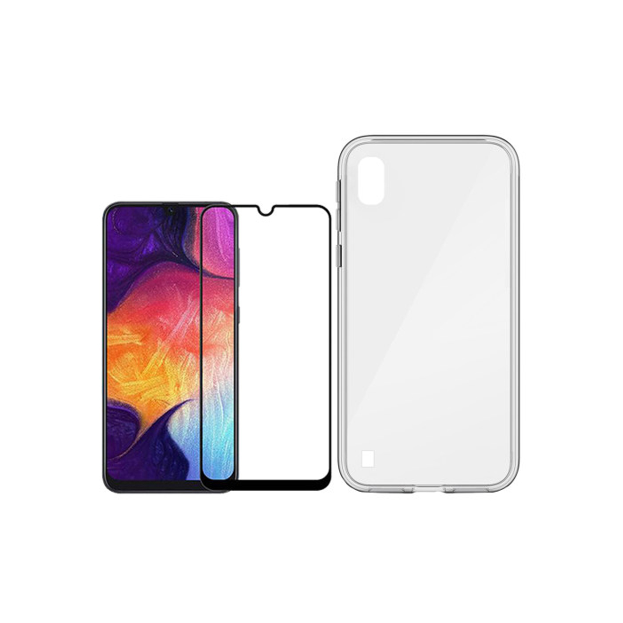 کاور لمبر مدل LAMBLKN-GF-1 مناسب برای گوشی موبایل سامسونگ Galaxy A10 به همراه محافظ صفحه نمایش