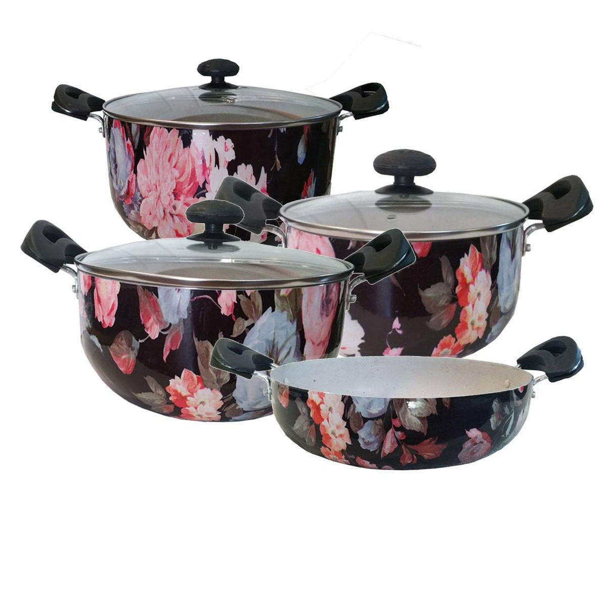 قیمت سرویس قابلمه تفلون گلدار