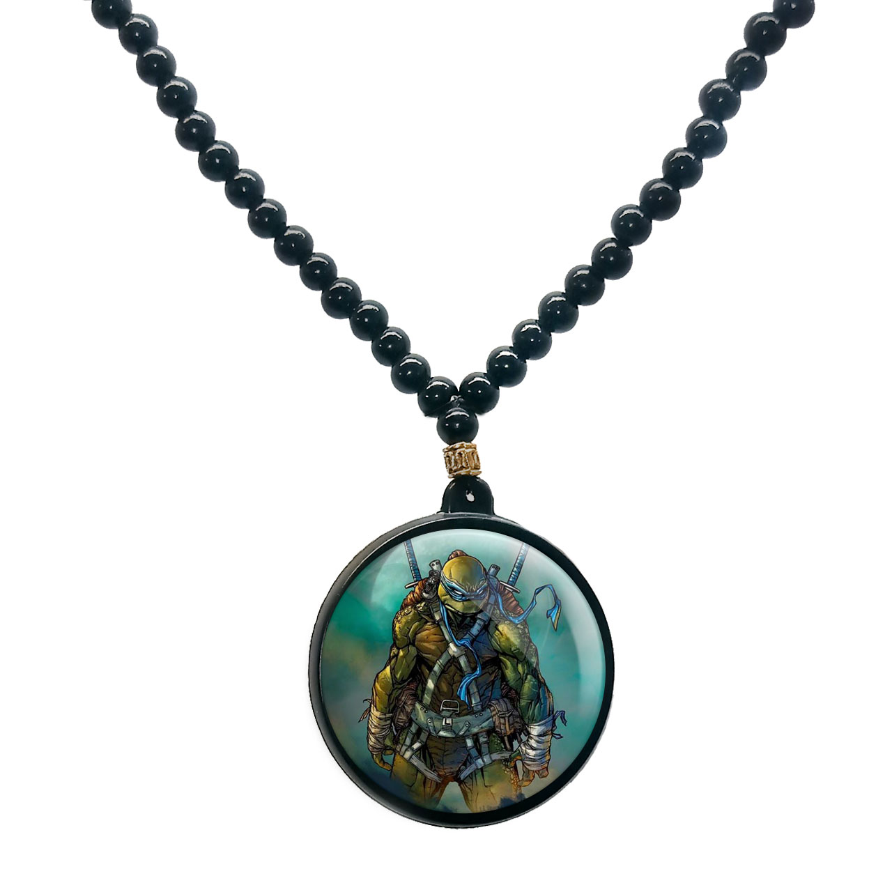 گردنبند پرمانه طرح لاکپشت‌های نینجا کد pmd.9993 مدل دو طرفه