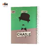 دفتر 100 برگ سیمی ایمان جلد سخت وزیری طرح چارلی