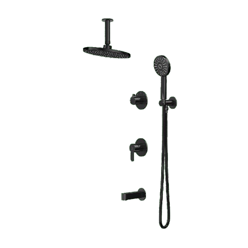 شیر حمام توکار با سر دوش سقفی کاویان مدل گلسا