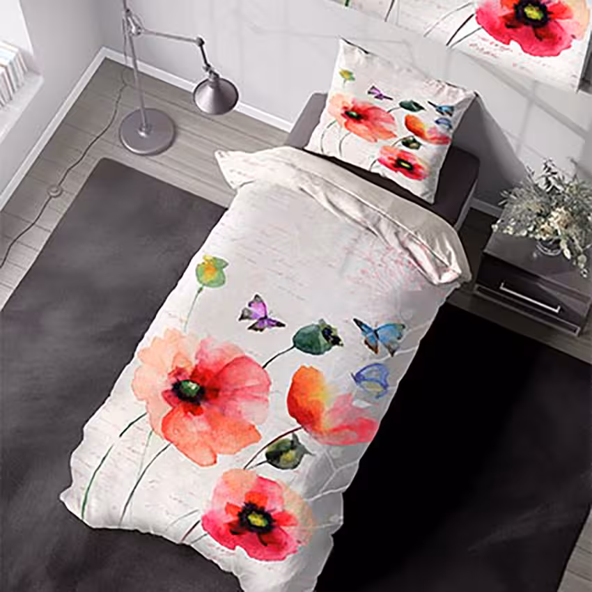 روتختی یکنفره طرح گل شقایق SM-12801a
