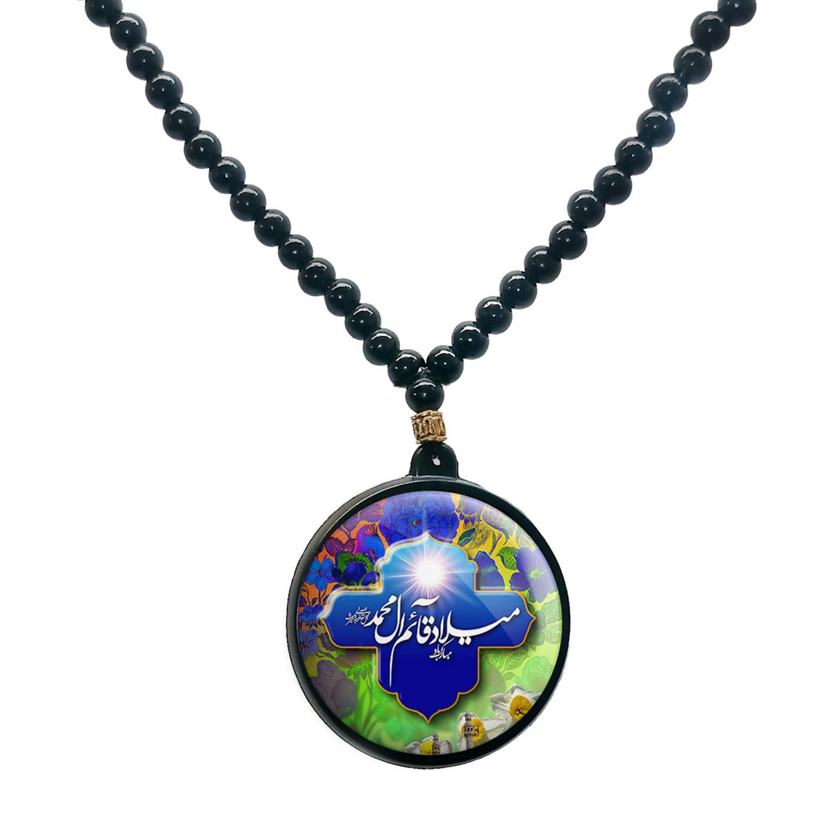 گردنبند پرمانه طرح امام زمان کد pmd.24126 مدل دو طرفه