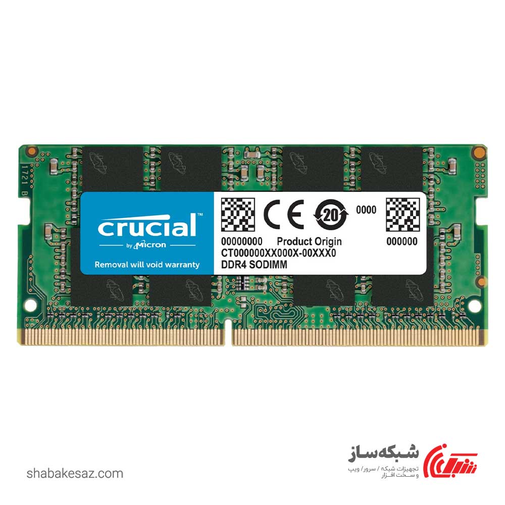 قیمت و خرید رم لپتاپ کروشیال Crucial DDR4 3200 32GB - شبکه ساز