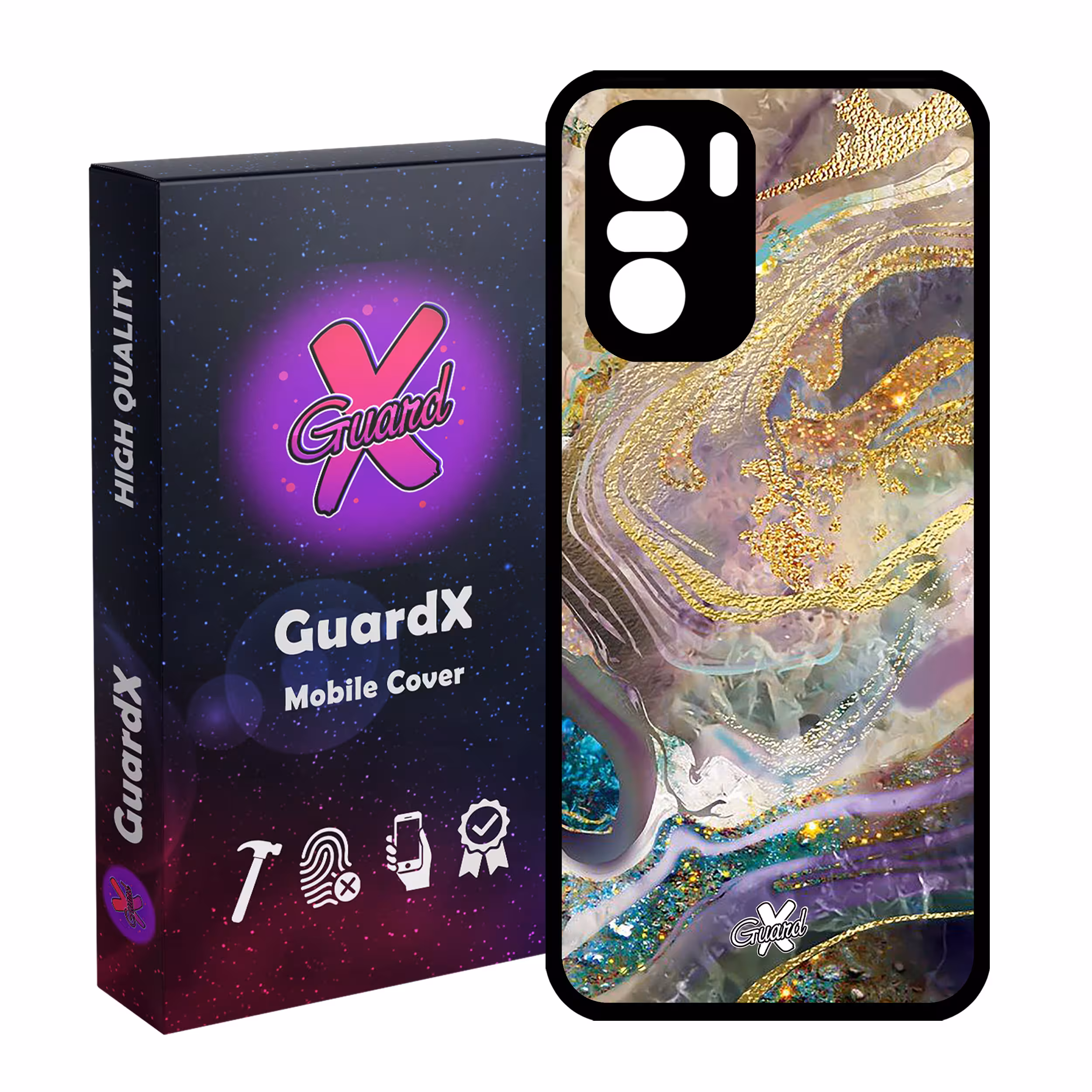 کاور گارد ایکس طرح ماربل مدل Glass10295 مناسب برای گوشی موبایل شیائومی Poco F3/MI 11X/MI 11X Pro/Redmi K40/K40 Pro