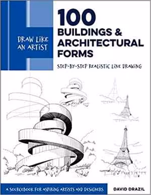[EPUB] دانلود کتاب 100 Buildings And Architectural Forms - Step-By-Step Realistic Line Drawing - A Sourcebook For Aspiring Artists And Designers, 2021