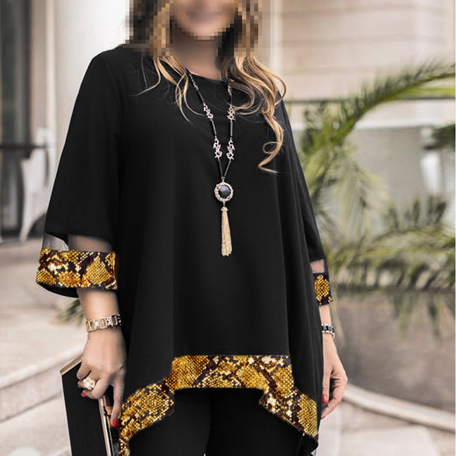 تونیک شیک مجلسی سایز بزرگ شومیز سایز بزرگ  تونیک مجلسی سایز بزرگ  44 تا 60