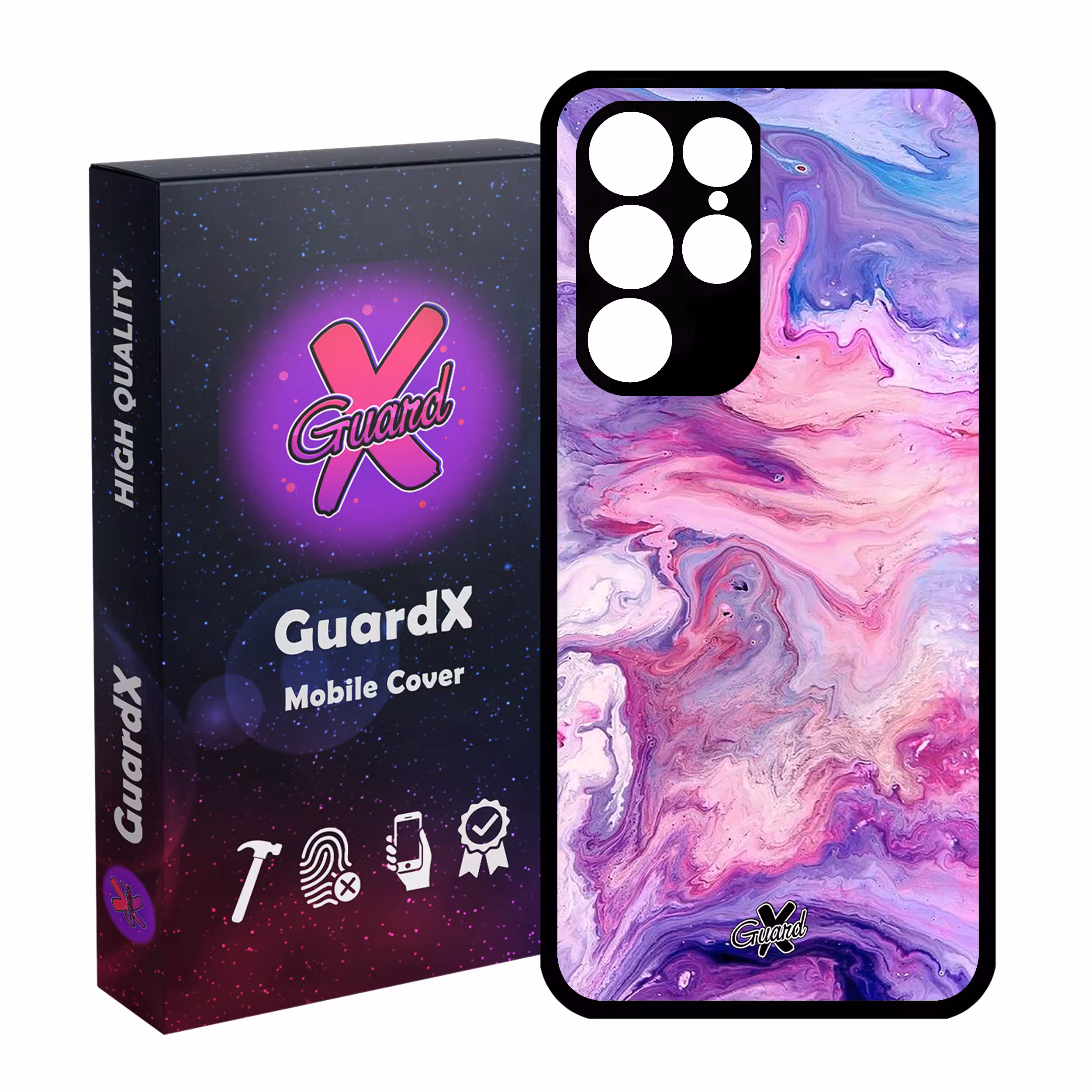 کاور گارد ایکس طرح ماربل مدل Glass10303 مناسب برای گوشی موبایل سامسونگ Galaxy S22 Ultra