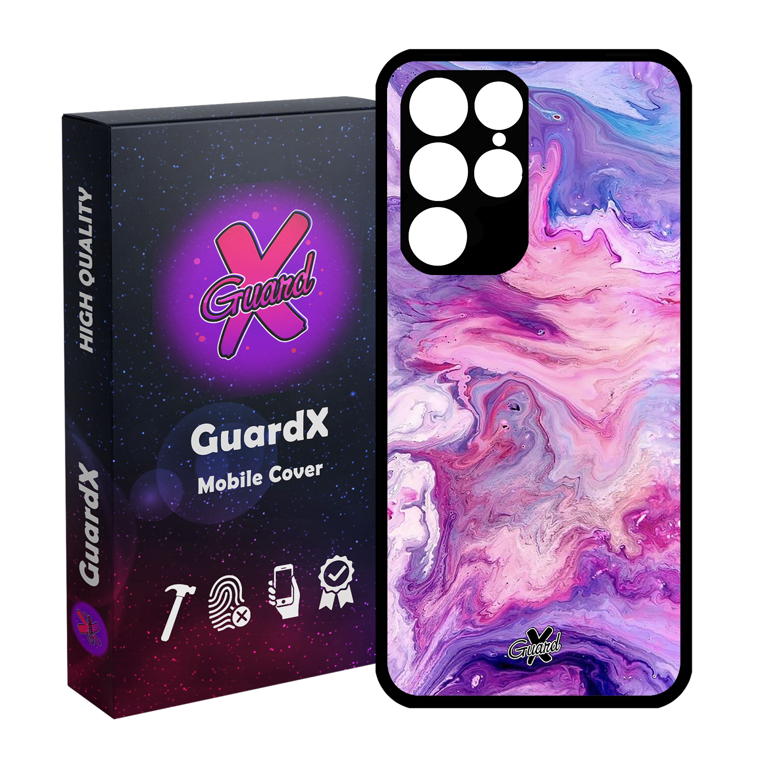 کاور گارد ایکس طرح ماربل مدل Glass10303 مناسب برای گوشی موبایل سامسونگ Galaxy S22 Ultra