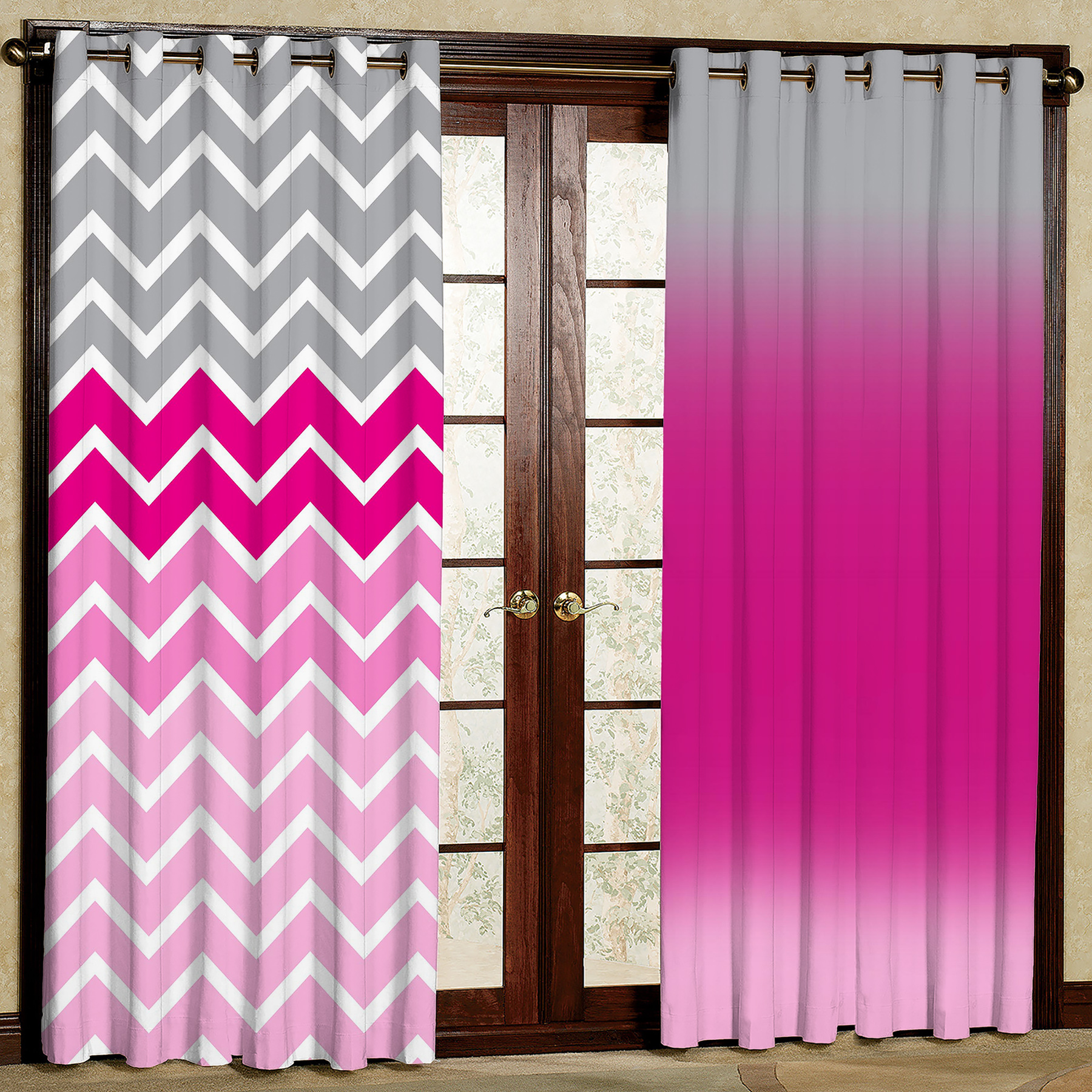 پرده مدل زیگ زاگی و سایه روشن هازان پانچی کد 1037a سایز 140x200 سانتی متر