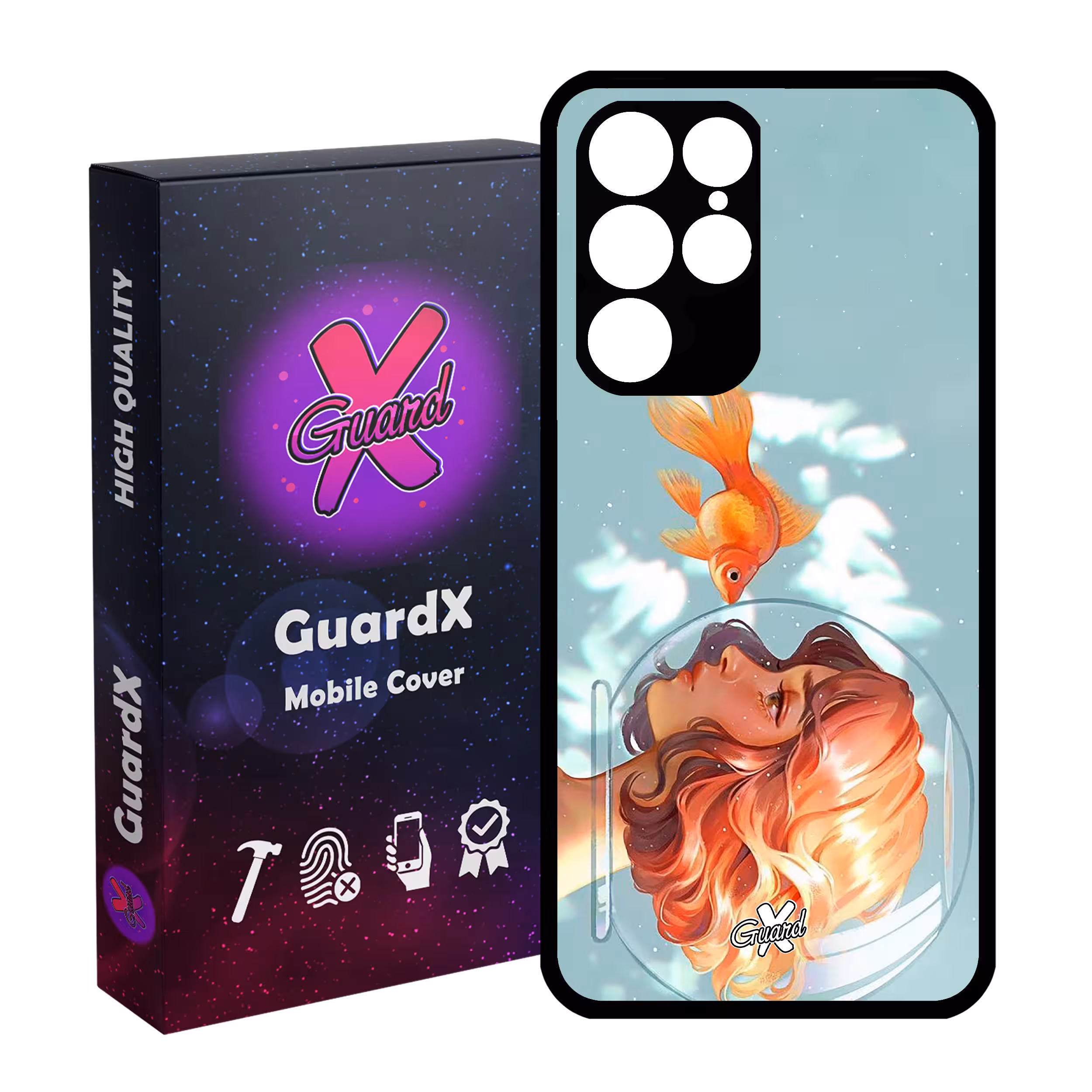 کاور گارد ایکس طرح Girl مدل Glass10020 مناسب برای گوشی موبایل سامسونگ Galaxy S22 Ultra