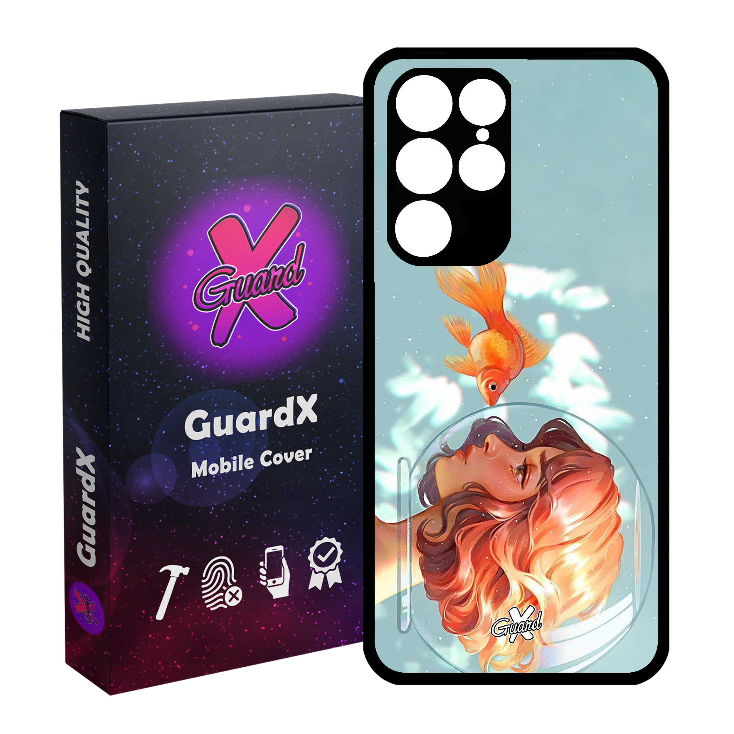 کاور گارد ایکس طرح Girl مدل Glass10020 مناسب برای گوشی موبایل سامسونگ Galaxy S22 Ultra