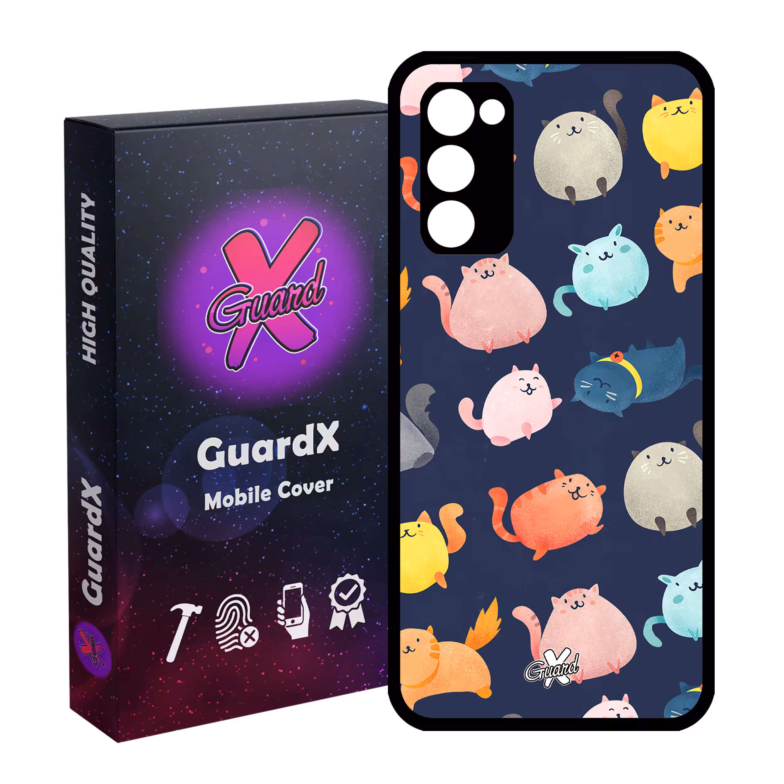 کاور گارد ایکس طرح Cats مدل Glass10173 مناسب برای گوشی موبایل سامسونگ Galaxy S20 FE