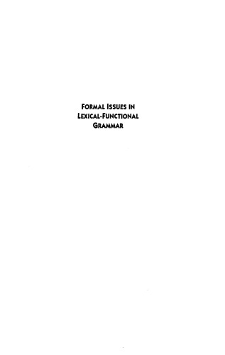 خرید و دانلود نسخه کامل کتاب Formal Issues in Lexical-Functional Grammar