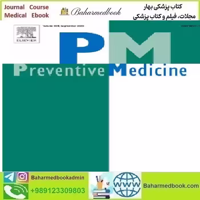Preventive Medicine Volume 178 to 181 2024 TRUE PDF price 6€