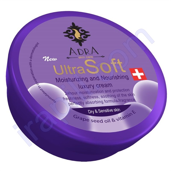 کرم کاسه ای مرطوب کننده و مغذی حاوی روغن هسته انگور آدرا 200 میلی لیتر