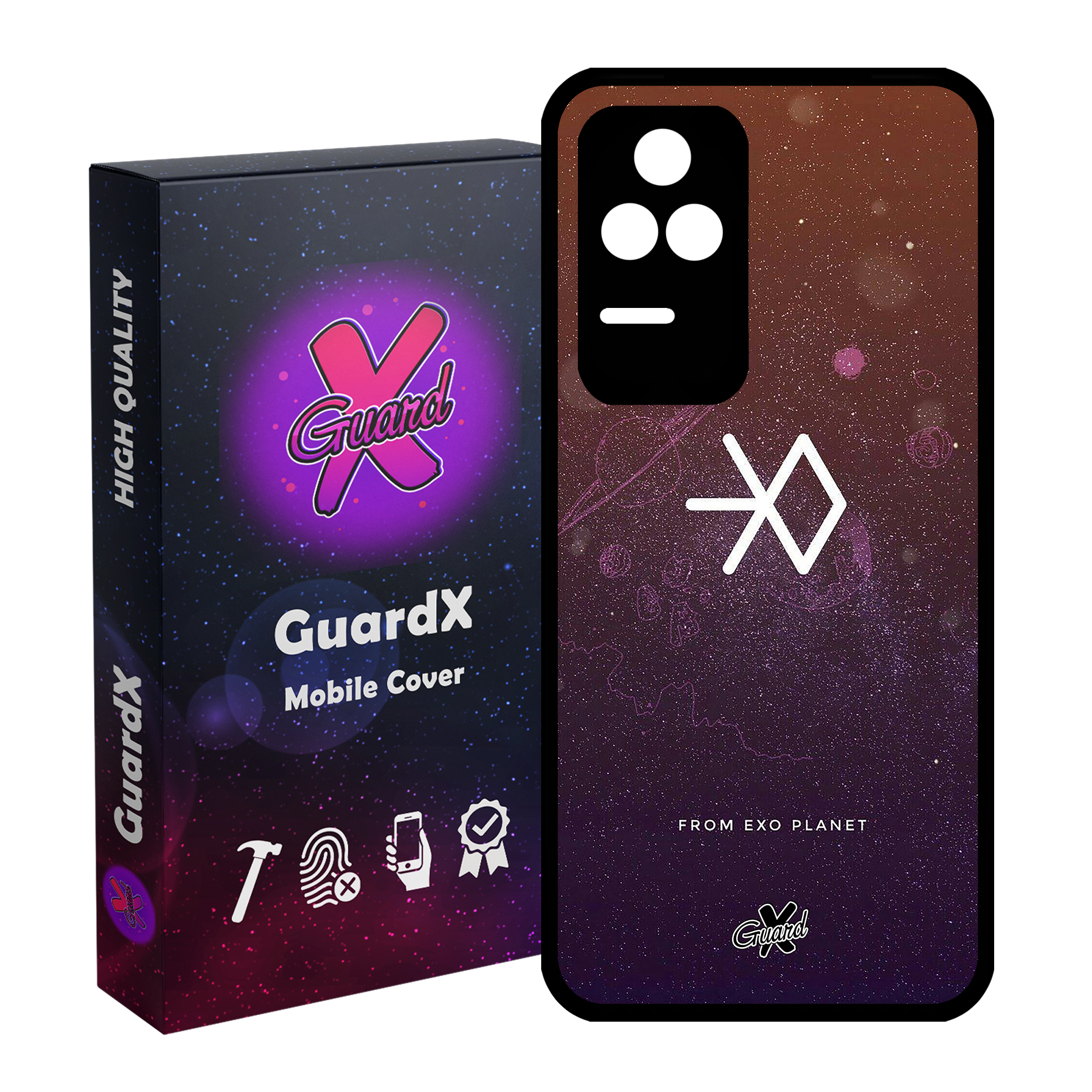 کاور گارد ایکس طرح Exo مدل Glass10021 مناسب برای گوشی موبایل شیائومی Poco F4/Redmi K40S