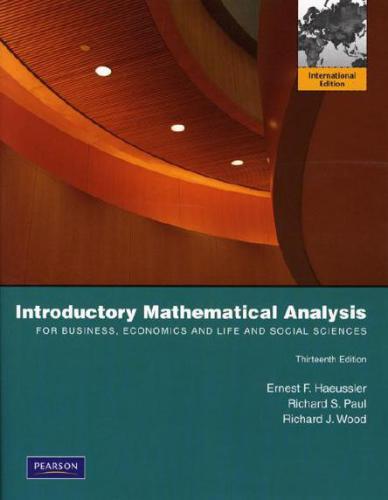 خرید و دانلود نسخه کامل کتاب Introductory Mathematical Analysis: For Business, Economics, and the Life and Social Scienece