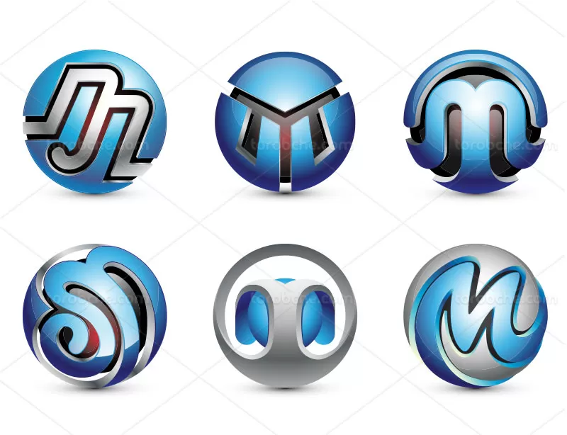 وکتور لوگو حرف M خلاقانه | گرافیک با طعم تربچه