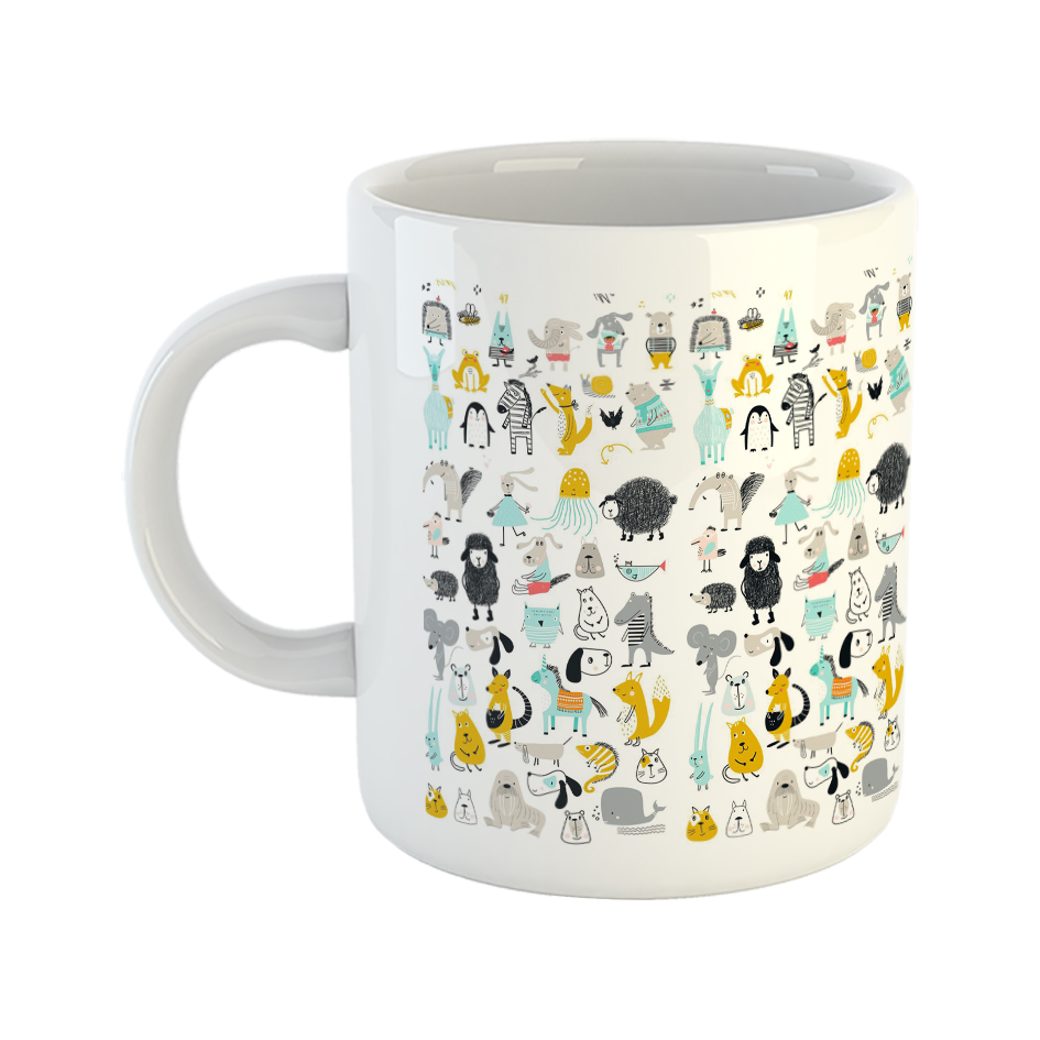 ماگ طرح کارتونی مدل حیوانات جنگل J2