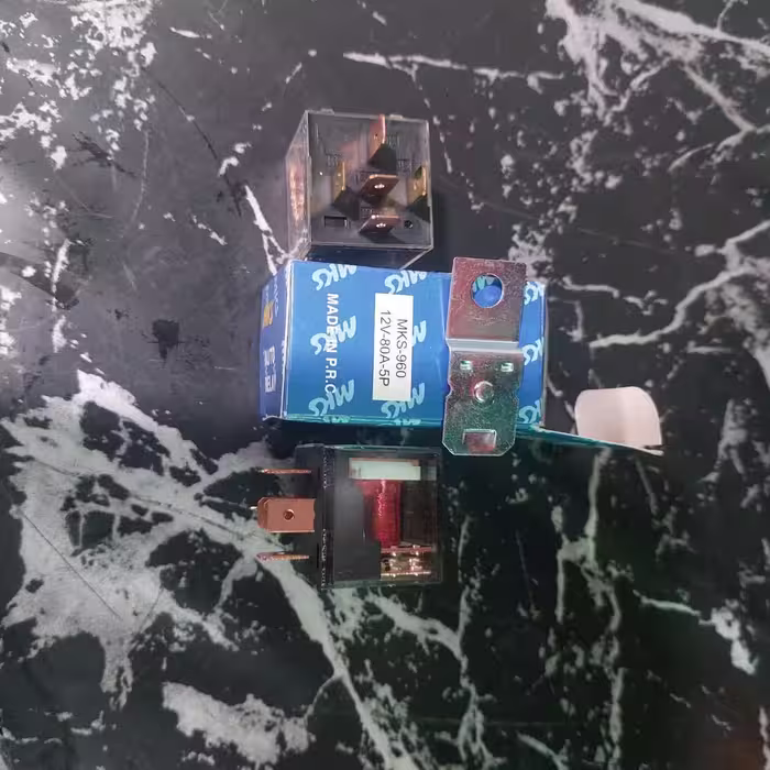 رله شیشه ای 5 فیش 12v 80A MKS