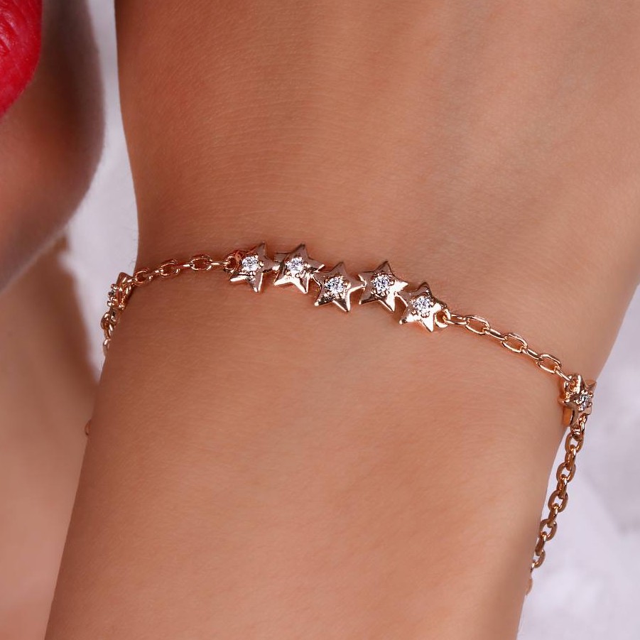 دستبند ستاره ژوپینگ جنس کوپر طول عمر 7 تا 10 سال رنگ ثابت ضد حساسیت قفل اصلی