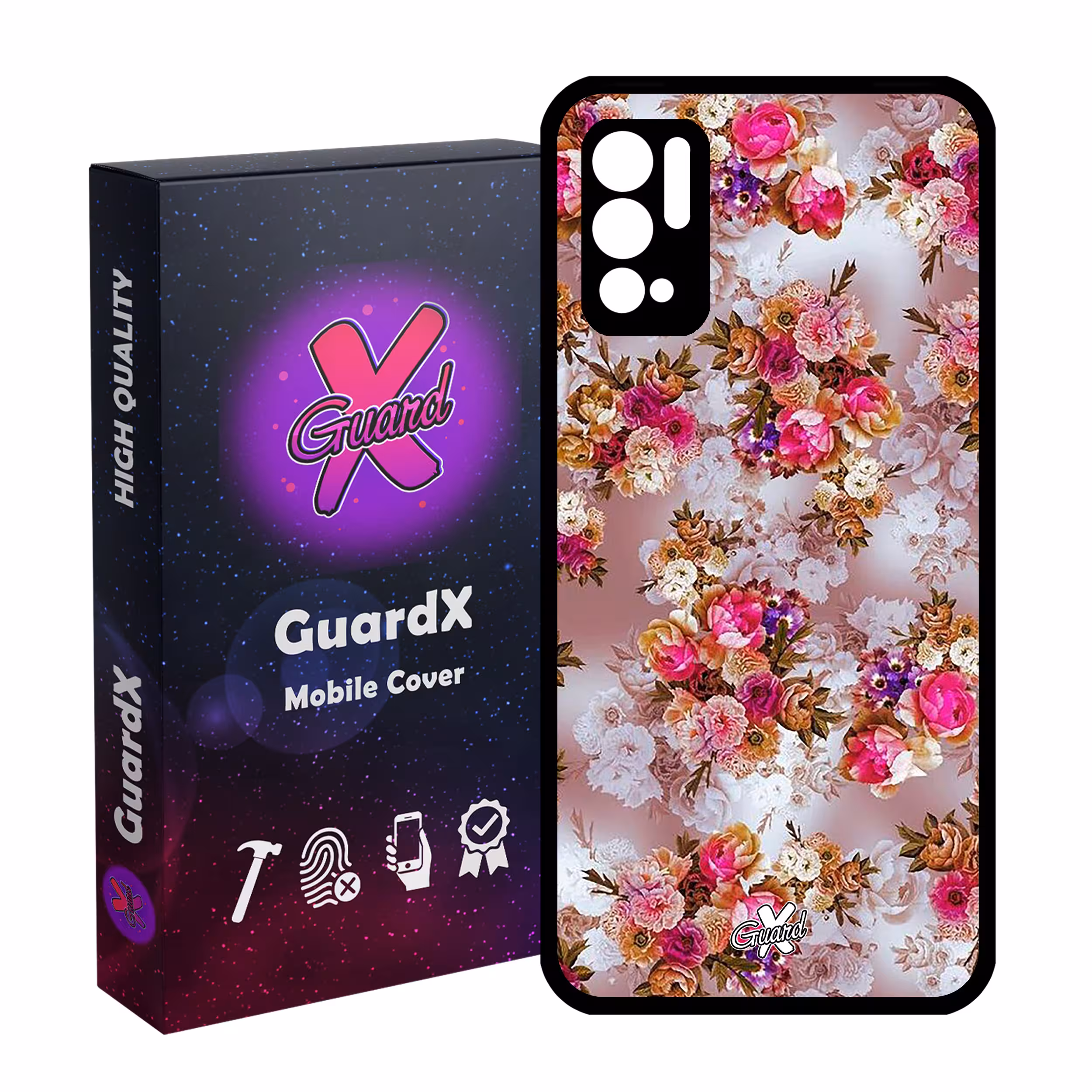 کاور گارد ایکس طرح گل مدل Glass10333 مناسب برای گوشی موبایل شیائومی Redmi Note 10 5G / Poco M3 Pro