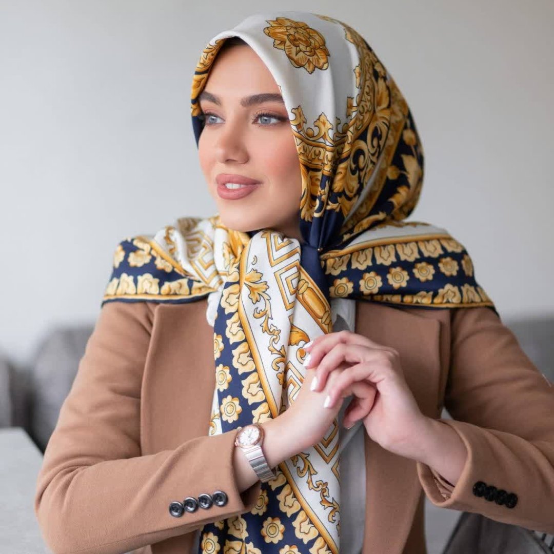 روسری ابریشم توییل مجلسی