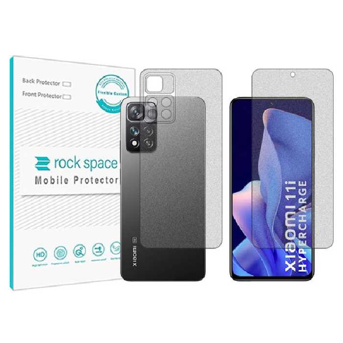 گلس صفحه نمایش و پشت گوشی شیائومی 11i Hypercharge مدل نانو هیدروژل گیمینگ برند راک اسپیس کدSS