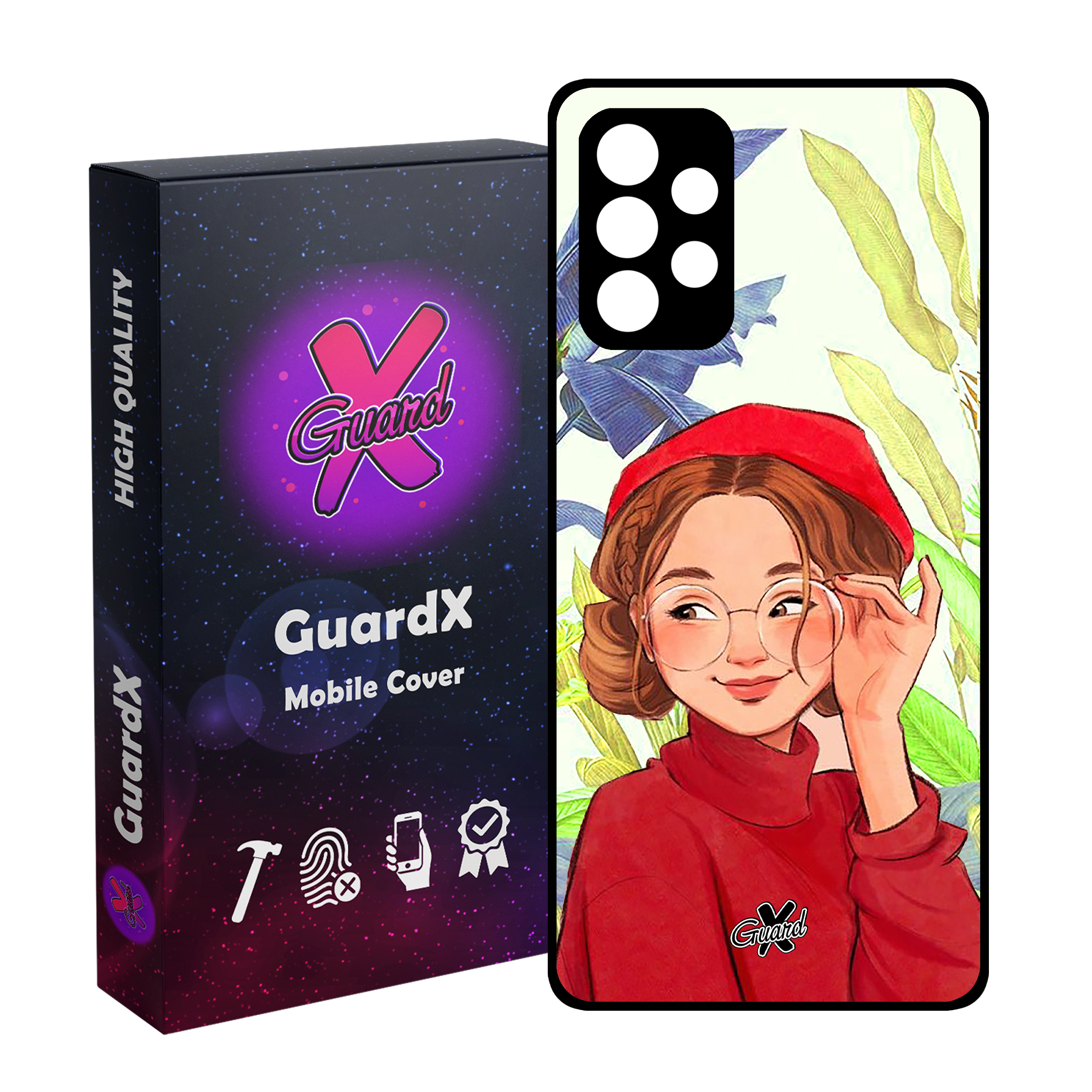 کاور گارد ایکس طرح دختر مدل Glass10328 مناسب برای گوشی موبایل سامسونگ Galaxy A52