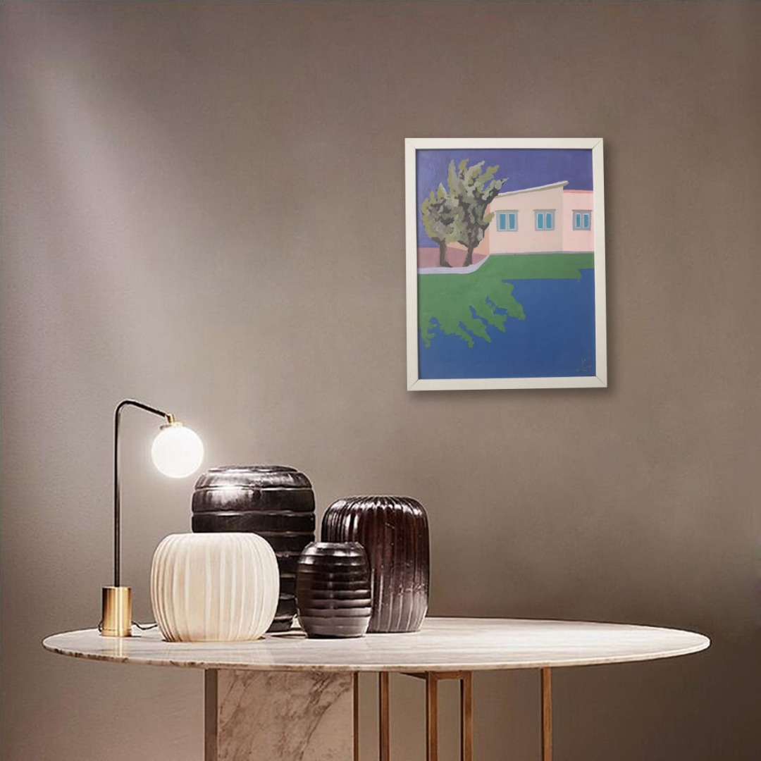 تابلو نقاشی اکریلیک طرح سایه های رنگی مدل S101