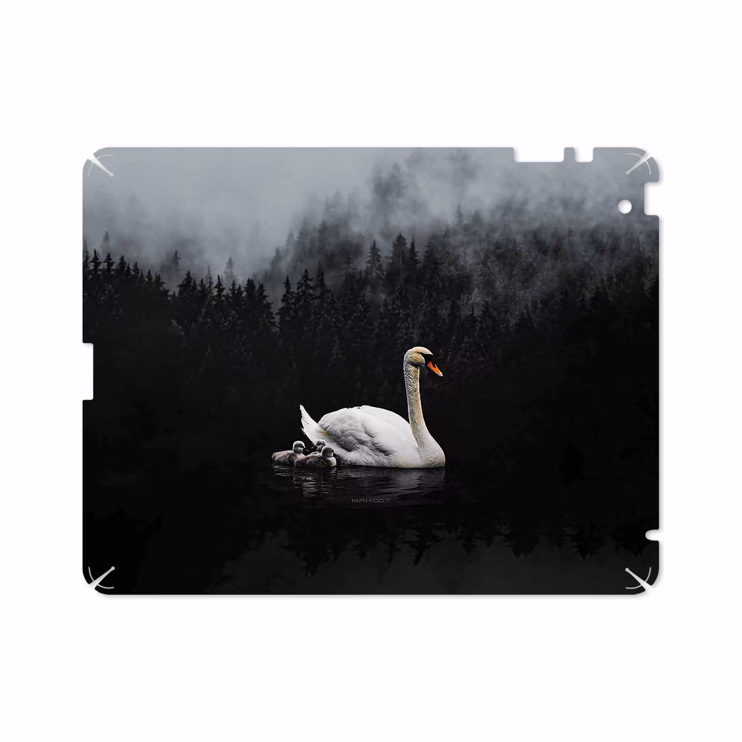 برچسب پوششی ماهوت مدل Swan Lake مناسب برای تبلت اپل iPad 2 2011 A1397