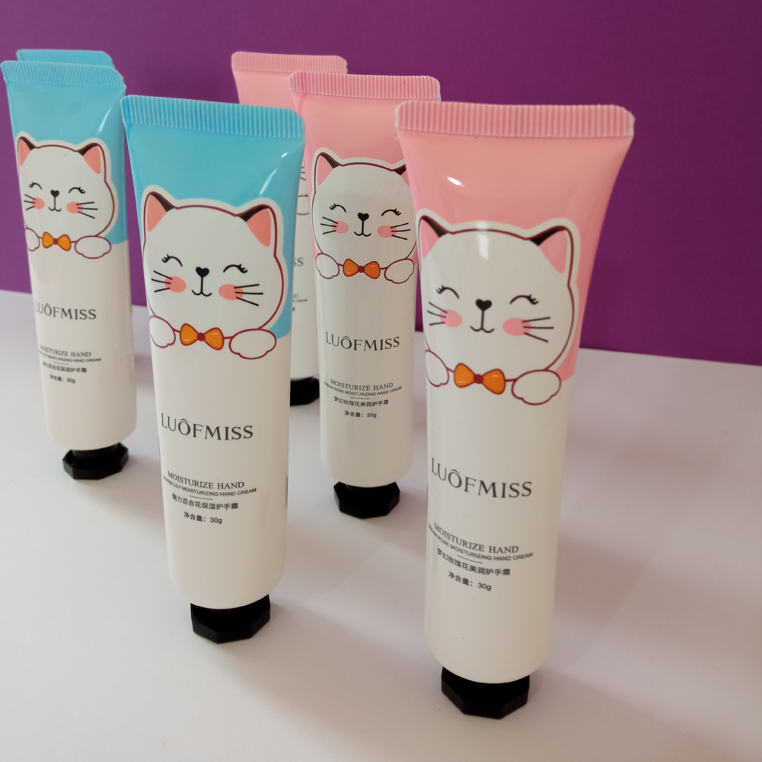 کرم دست Luofmiss طرح گربه در 3رنگ با رایحه ملایم (ارزان کده)