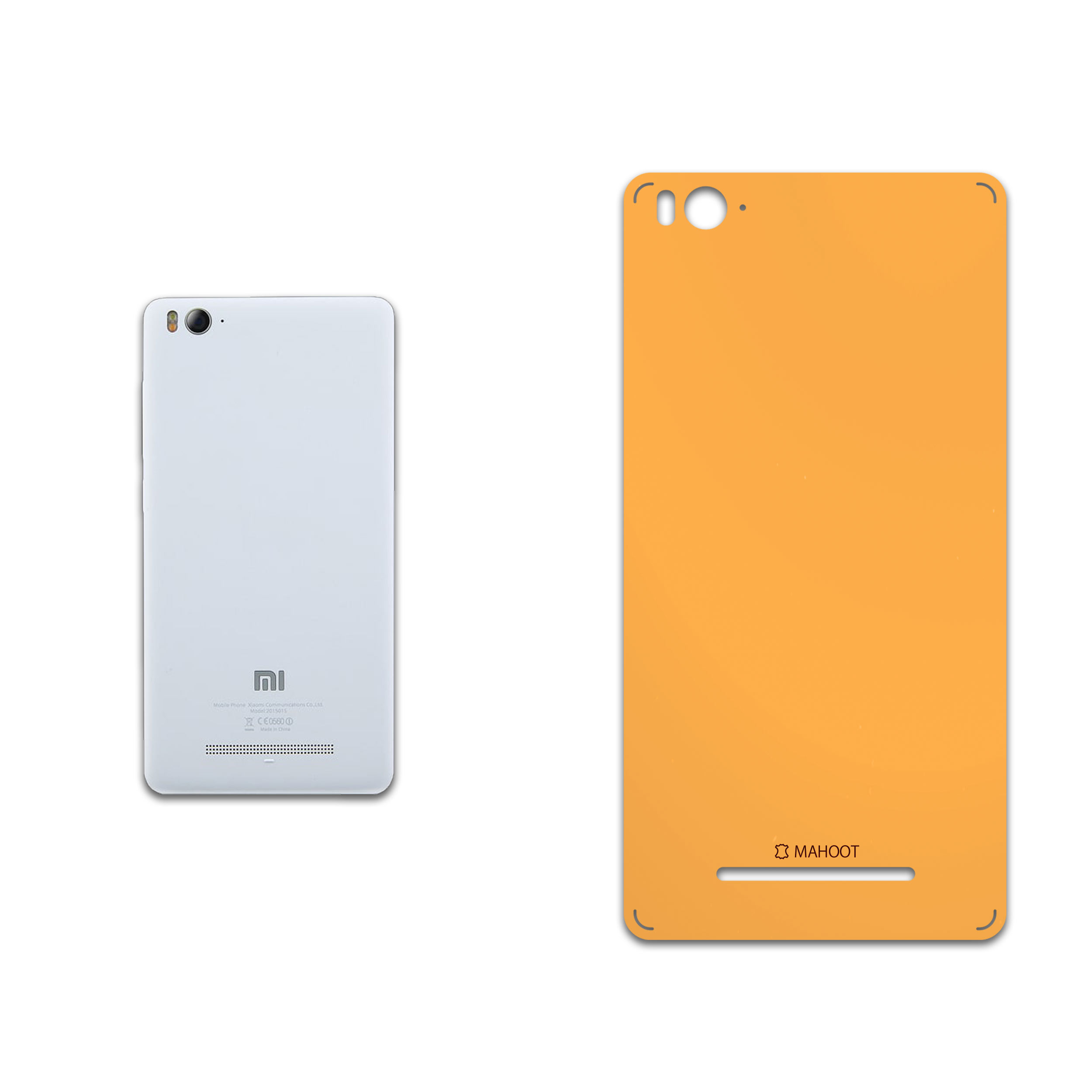 برچسب پوششی ماهوت مدل Matte-Orange مناسب برای گوشی موبایل شیائومی Mi 4c