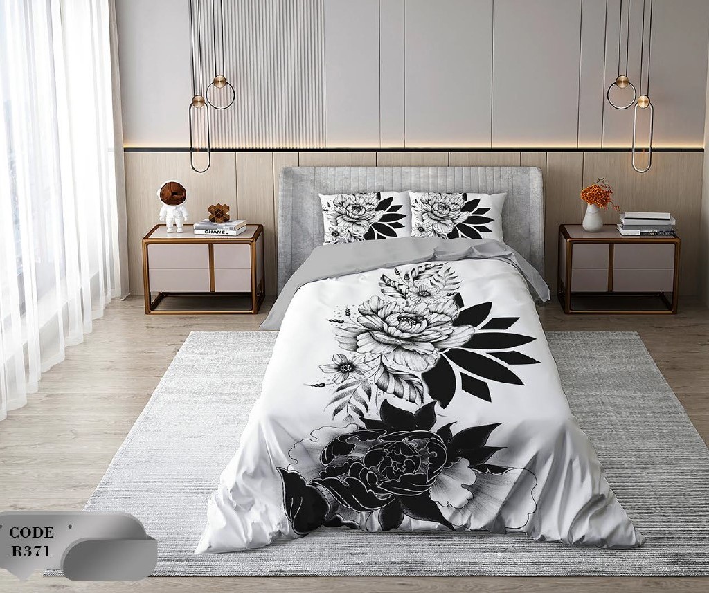 سرویس روتختی 2 نفره 6 تکه ابعاد 225 ×235 کشدار ضد حساسیت و عرق کد R371 | ست خواب و ست روتختی