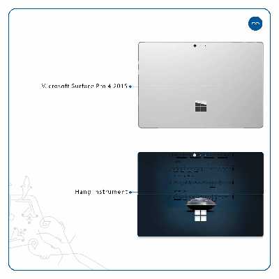 برچسب پوششی ماهوت مدل Hang Instrument مناسب برای تبلت مایکروسافت Surface Pro 4 2015