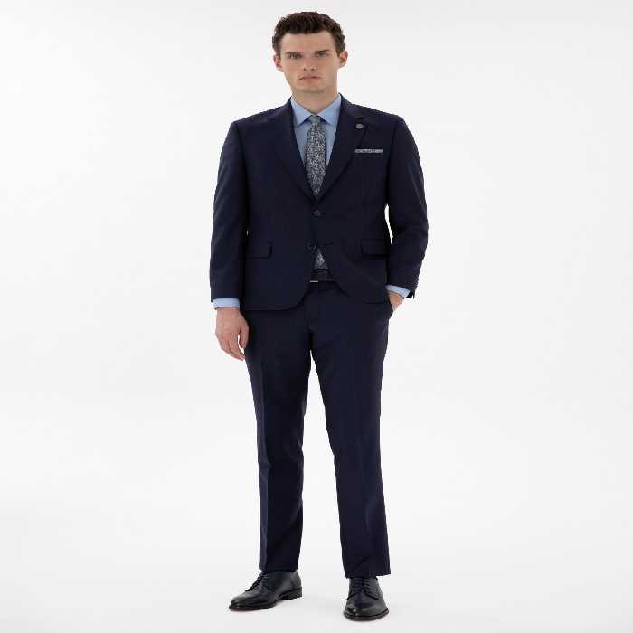 کت و شلوار مردانه سرمه ای پیرکاردین - فروشگاه لباس شهرمون