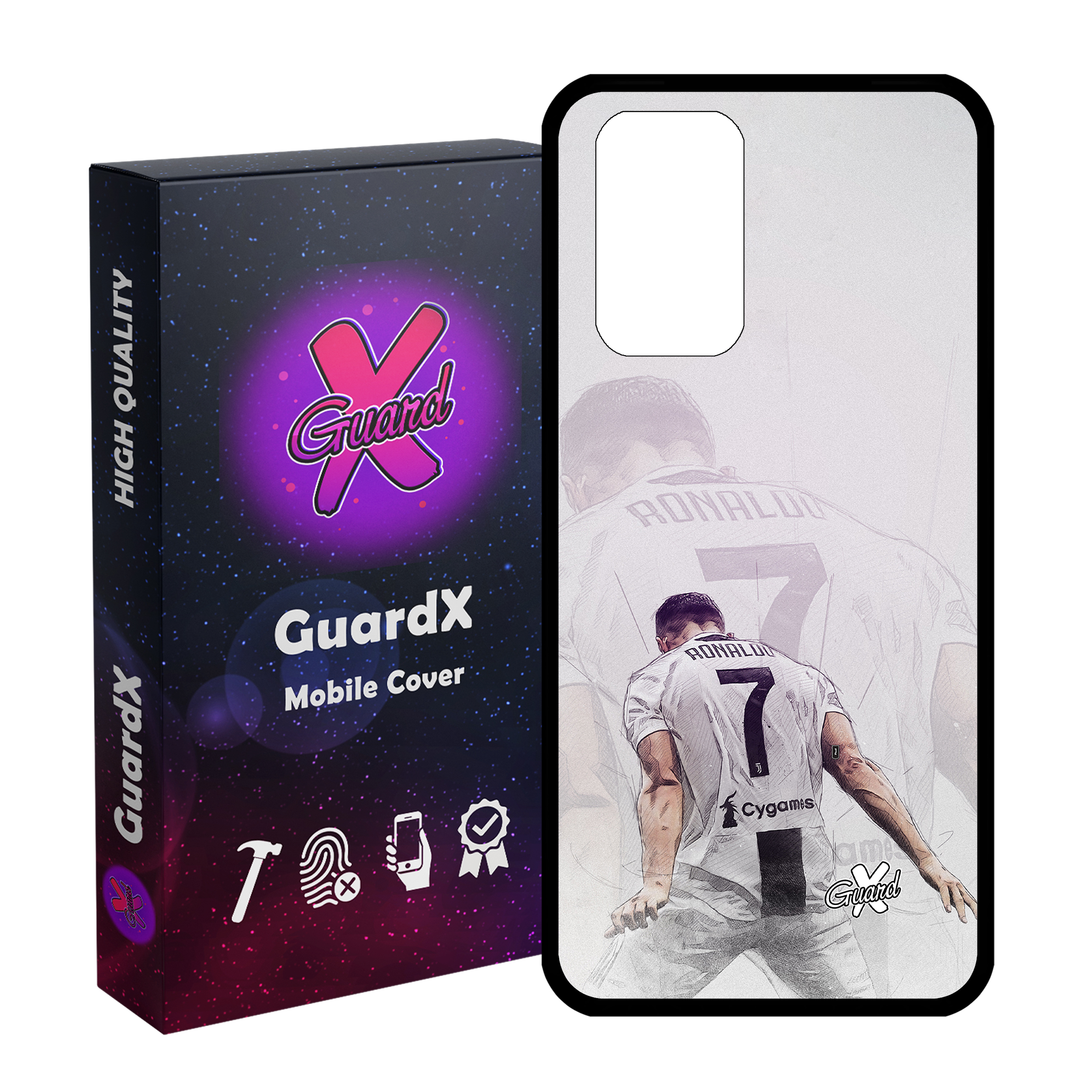 کاور گارد ایکس طرح CR7 مدل Glass10189 مناسب برای گوشی موبایل شیائومی Redmi Note 10 Pro / Note 10 Pro Max