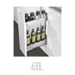 سوپر جا بطری زیر صفحه تمام استیل دو طبقه ریل از کف با آرامبند