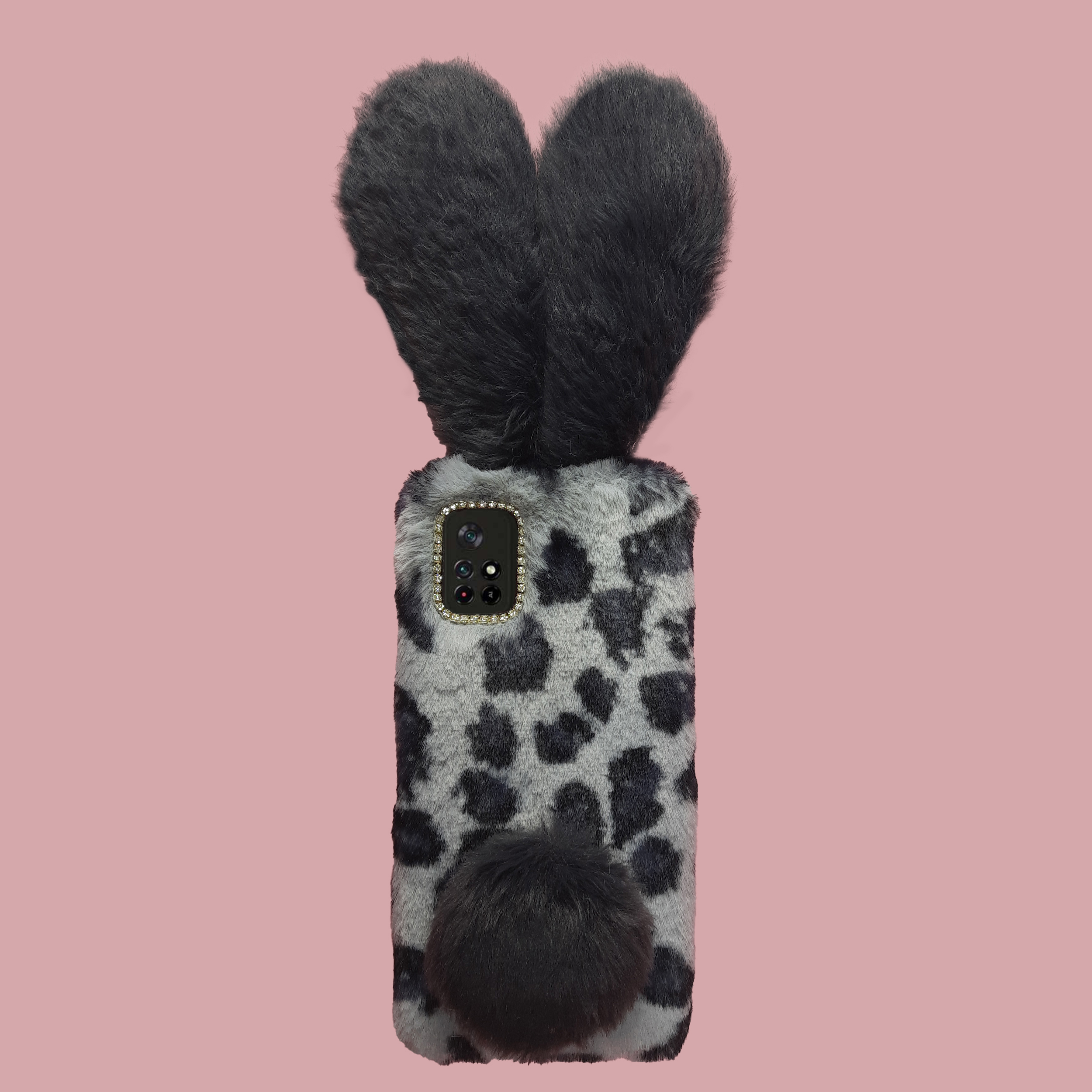 کاور مدل عروسکی طرح خرگوشی پلنگی مناسب برای گوشی موبایل شیائومی Poco m4 pro