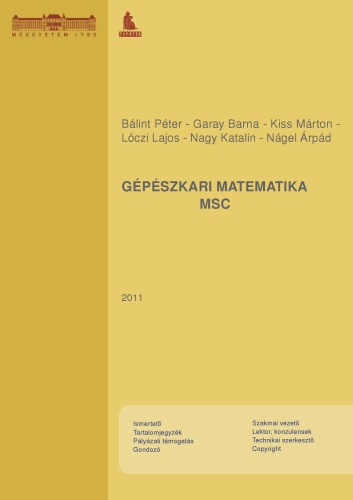 خرید و دانلود نسخه کامل کتاب Gépészkari matematika MSc