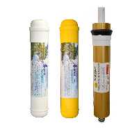 فیلتر دستگاه تصفیه کننده آب آکوا پیورست مدل پست کربن و مینرال مجموعه 2 عددی به همراه فیلتر گلد تورای مدل ممبران 75G