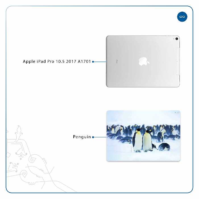 برچسب پوششی ماهوت مدل Penguin مناسب برای تبلت اپل iPad Pro 10.5 2017 A1701